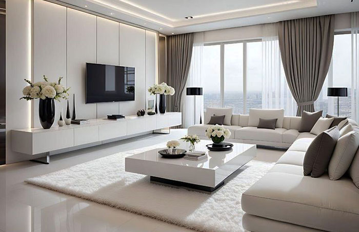 Phòng khách hiện đại sang trọng